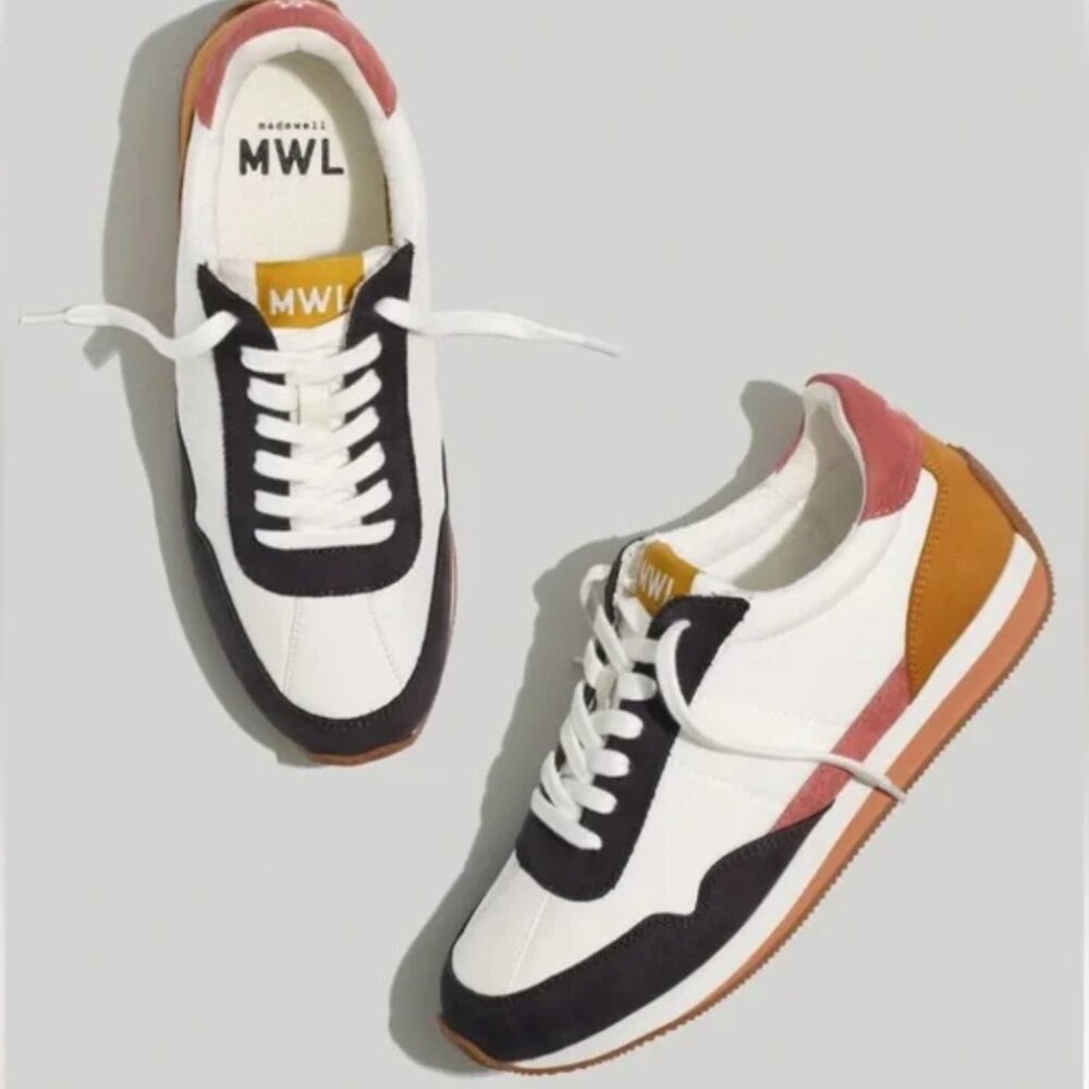 Madewell League Sneakers in Washed Nubuck and Mesh